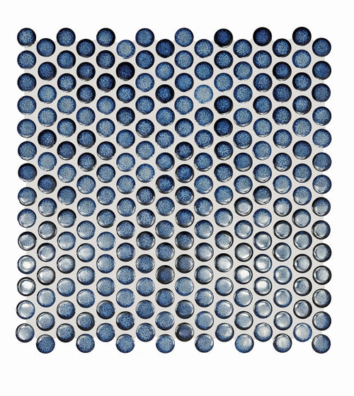 Copenhagen Penny Round Blue Mosaic Wall & Floor Tiles/Wall Tiles