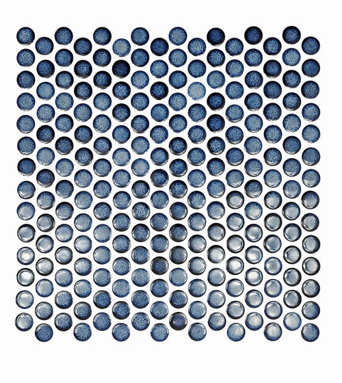 Copenhagen Penny Round Blue Mosaic Wall & Floor Tiles/Wall Tiles