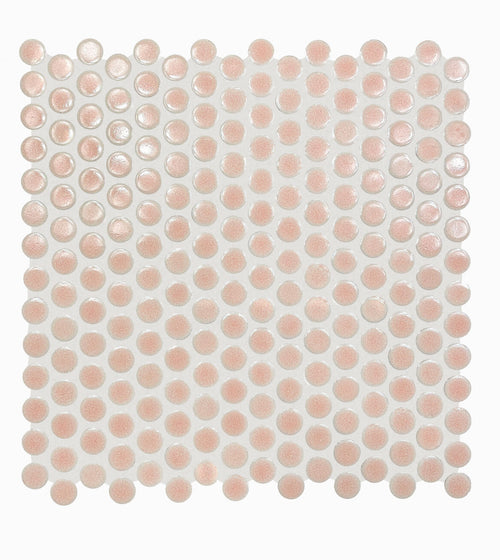 Copenhagen Penny Round Pink Mosaic Red and Pink Floor Tiles