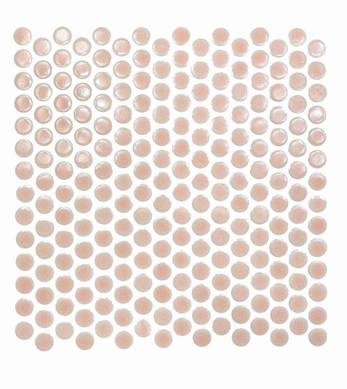 Copenhagen Penny Round Pink Mosaic Red and Pink Floor Tiles