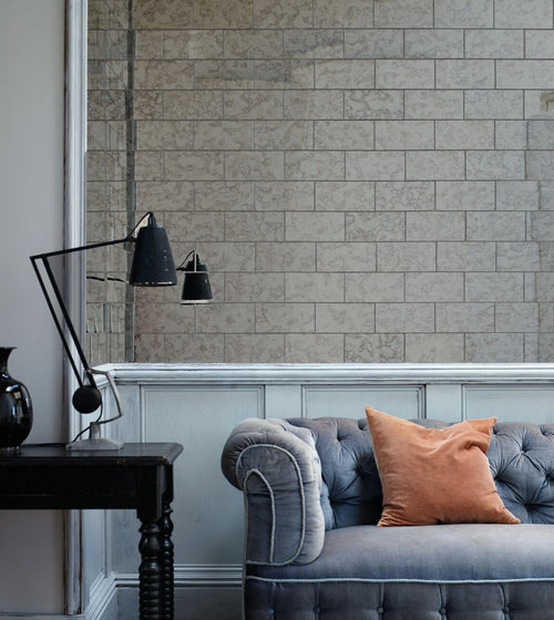 Deco Glass Pewter Wall Tile Metro Wall Tiles