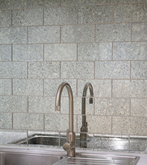 Deco Glass Pewter Wall Tile Metro Wall Tiles