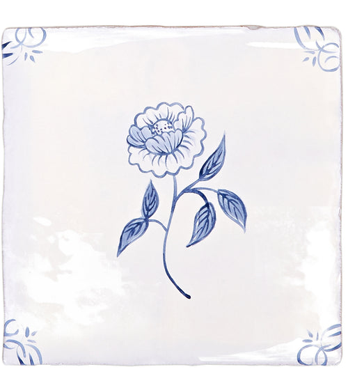 English Delft Peony Blue Gloss Tile Ranges/English Delft