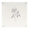 English Delft Peony Charcoal Matt Tile