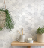 Default Title Bathroom Floor Tiles East Hampton Large Hexagon Marble Mosaic thumbnail