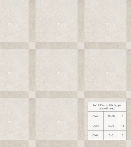 Frame Chalk White 5 x 5 Porcelain Tile Kitchen Tiles