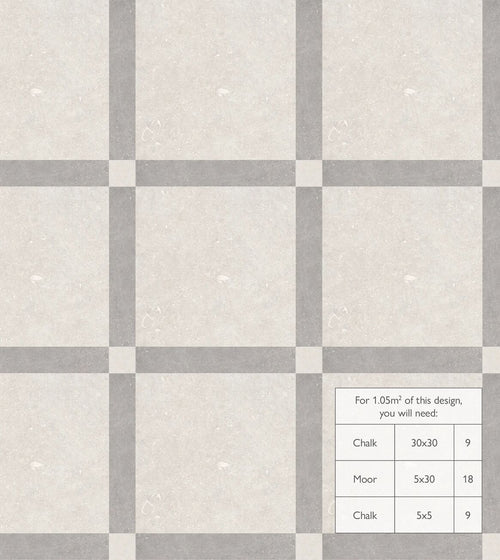 Frame Chalk White 5 x 5 Porcelain Tile Kitchen Tiles