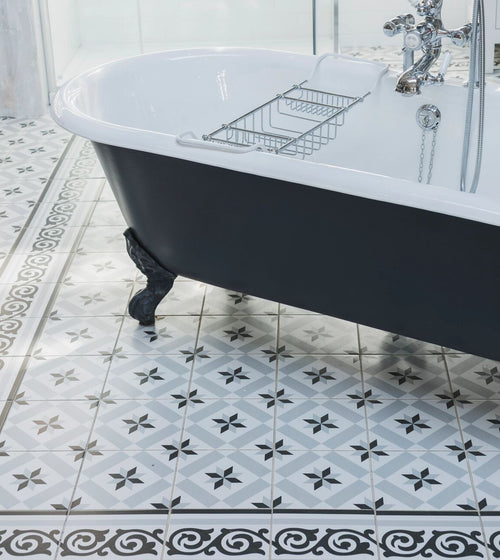 Patisserie Sucre 1 Patterned Tile Modern Bathroom Tiles