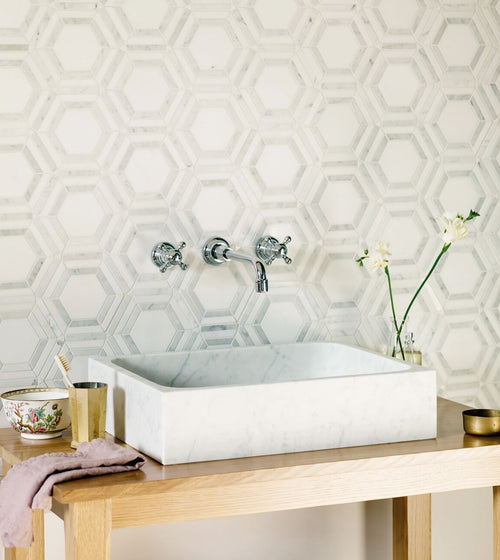 High Society Marble Rockefeller Stone Wall Tiles