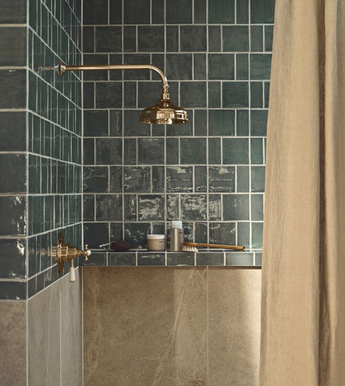 Jaipur Dartmouth Green Rectangle Glazed Tile Bathroom Tiles