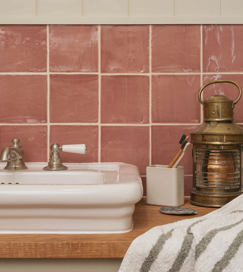 Jaipur Pompeiian Red 13 x 13 Red and Pink Wall Tiles
