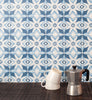 Default Title Bathroom Floor Tiles Kelmscott Brantwood Blue Patterned Tile thumbnail
