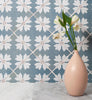 Default Title Bathroom Floor Tiles Kelmscott Coleton Blue Patterned Tile thumbnail