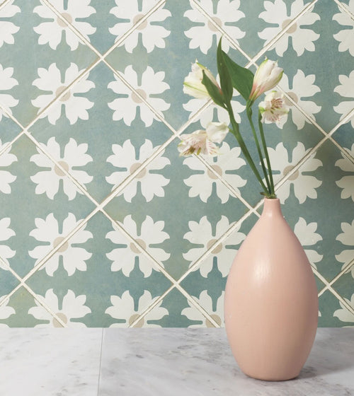 Kelmscott Coleton Green Patterned Tile Kelmscott Kelmscott Coleton Green Patterned Tile Kelmscott