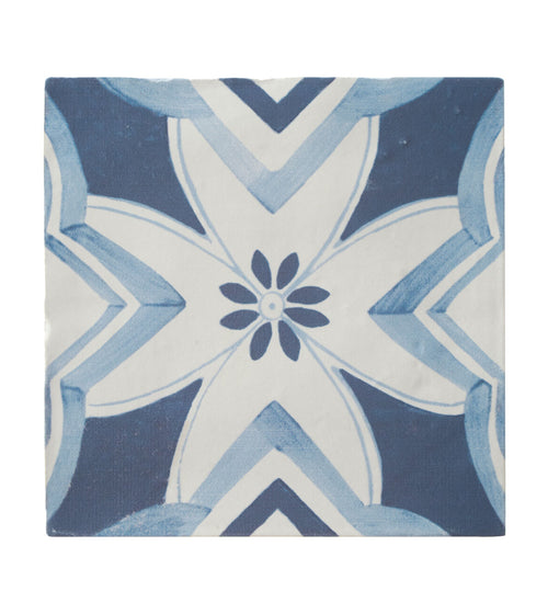 Kelmscott Brantwood Blue Patterned Tile Worktop Tiles