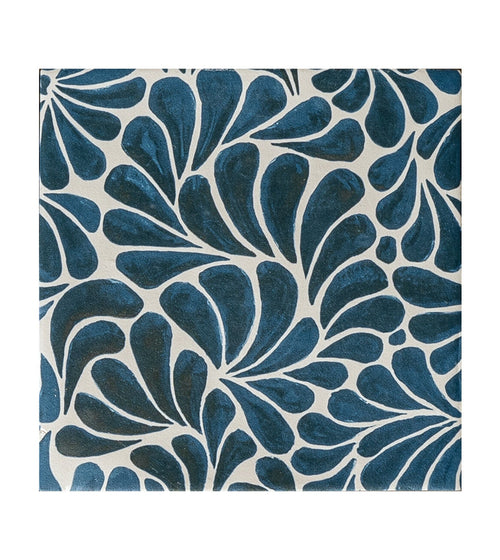 Kelmscott Emery Blue Patterned Tile Patterned Bathroom Tiles