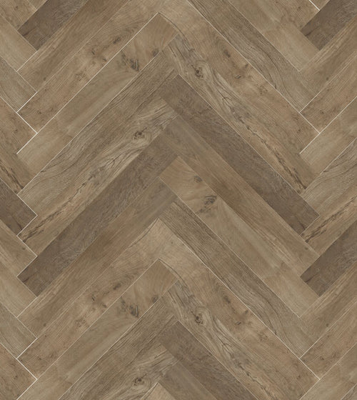 Lyndhurst Chestnut Herringbone Wood Effect Tile Kitchen Floor Tiles