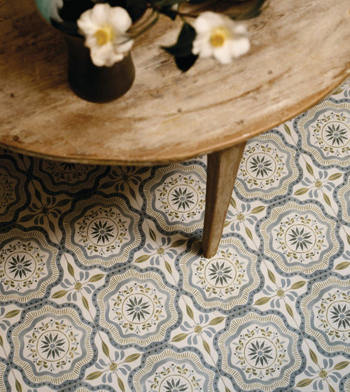 Nina Campbell Cochin Blue Porcelain Tile Nina Campbell