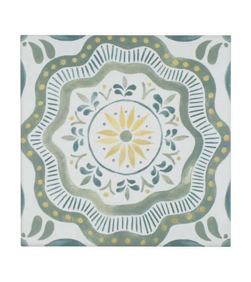 Nina Campbell Cochin Green Porcelain Tile Nina Campbell