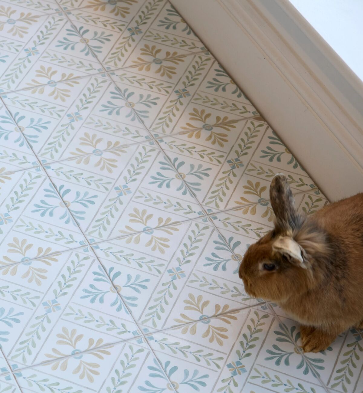 Nina Campbell Goa Aqua Ochre | Porcelain Floor & Wall Tiles | Fired Earth