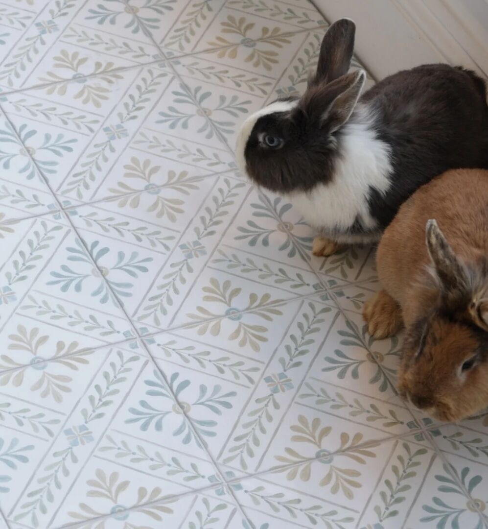 Nina Campbell Goa Aqua Ochre | Porcelain Floor & Wall Tiles | Fired Earth