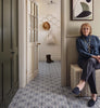 Default Title Bathroom Floor Tiles Nina Campbell La Moulade Indigo Porcelain Tile thumbnail