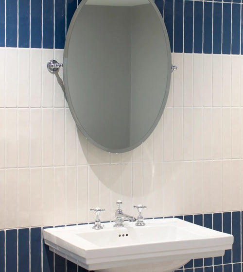 Nina Campbell Rivage Ivory Glazed Wall Tile Splashback Wall Tiles