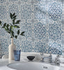 Default Title Bathroom Floor Tiles Nina Campbell Ronda Blue Porcelain Tile thumbnail