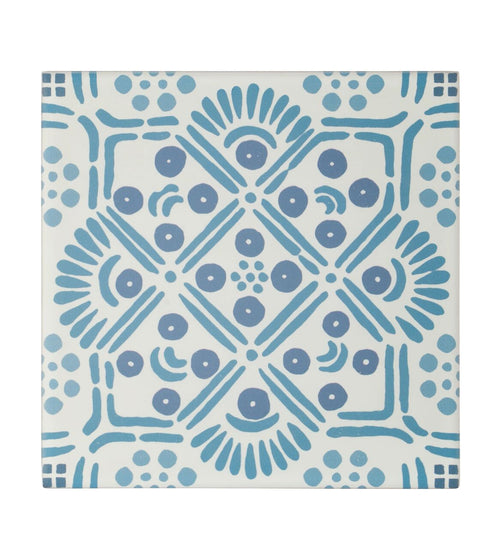 Nina Campbell Seville Blue Porcelain Tile Nina Campbell