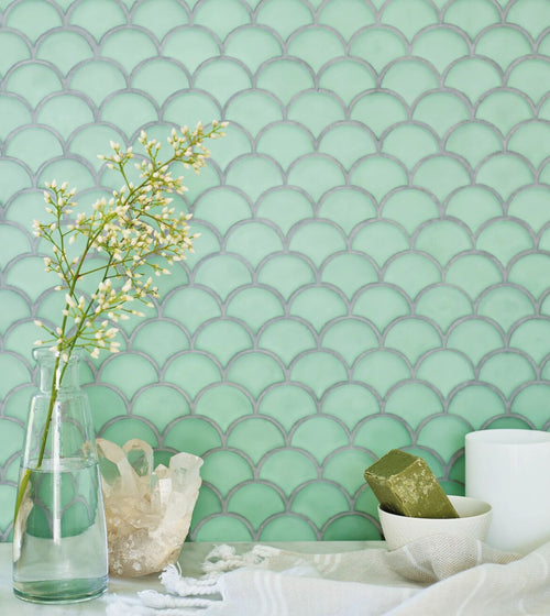 Nordic Glass Tromso Fjord Green Mosaic Nordic Glass range collection