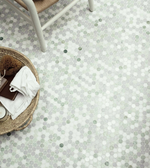 North Haven Penny Marble Mosaic Tile Ranges