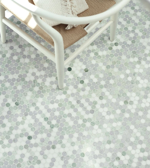 North Haven Penny Marble Mosaic Tile Ranges