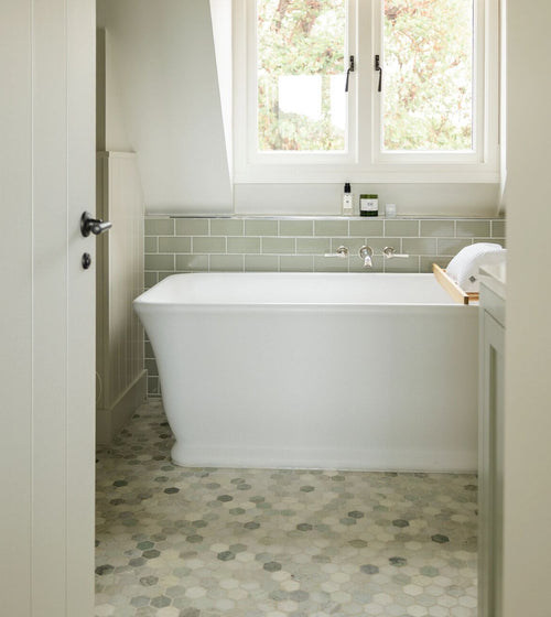 North Haven Hexagon Mosaic Green Kitchen Tiles