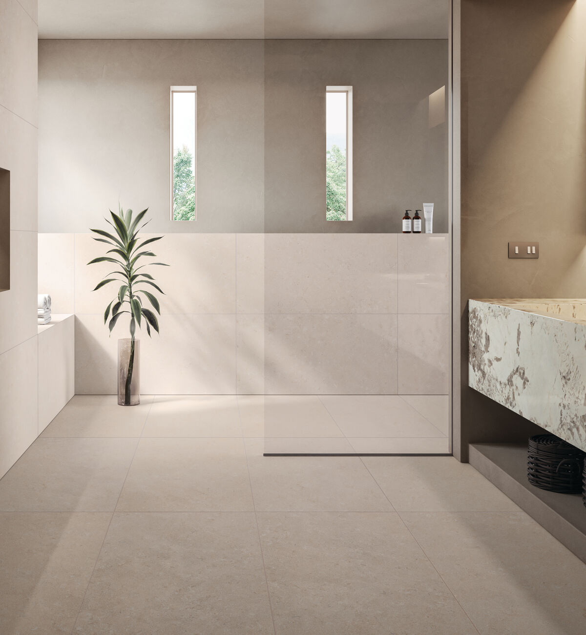 Portland Pearl Haven Tile | Porcelain Tile 60x60 | Fired Earth