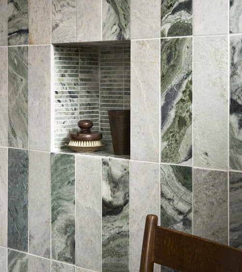 North Haven Rectangle Marble Tile 10x30 Ranges