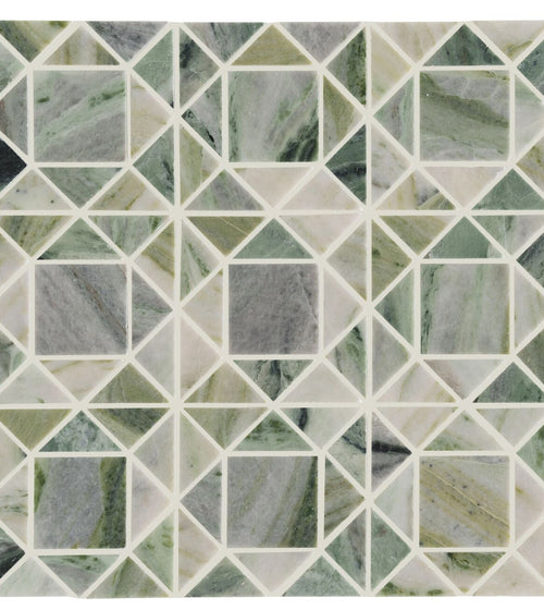 Seaspray Green Jewel Marble Mosaic Seaspray range collection