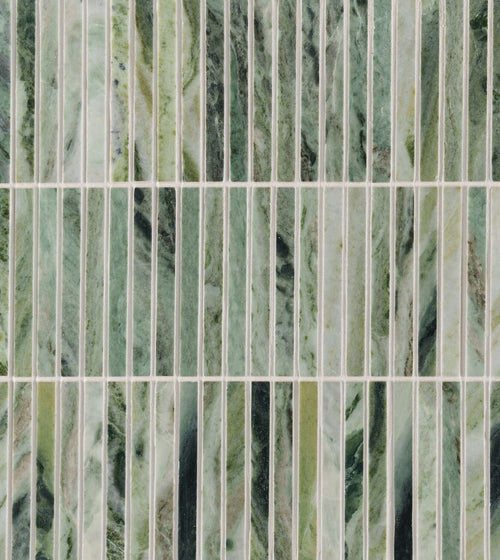 Seaspray Green Stacked Marble Mosaic Ranges