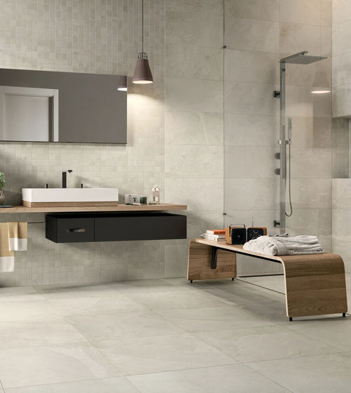 Shale Rectangular Slate Effect Tile White Kitchen Tiles/Neutral Kitchen Tiles
