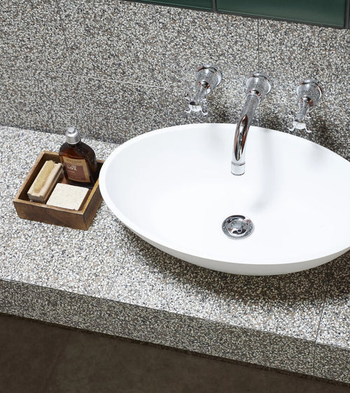 Terrazzo Marini Warm Grey Base Tile Ranges