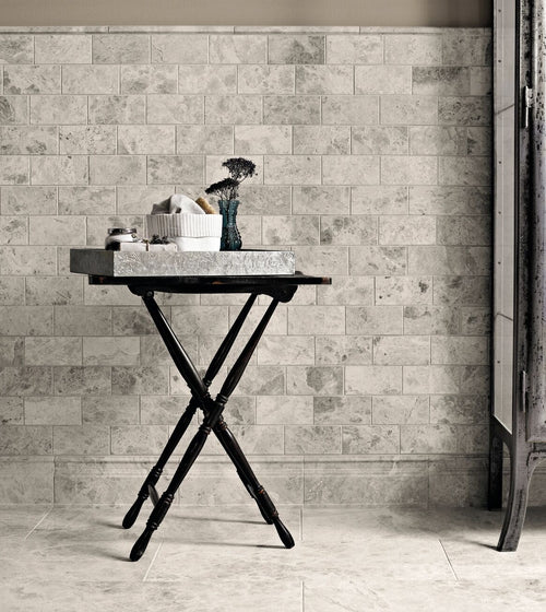 Westhampton Honed Edge Slight Bevel Small Rectangular Marble Tile Kitchen Tiles
