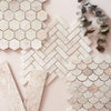 Default Title Aegean Aegean Pink Large Hexagon Marble Mosaic thumbnail