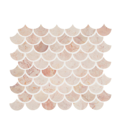 Aegean Pink Scallop Mosaic