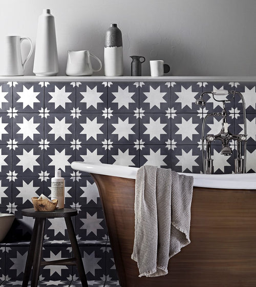 Bert & May Black Pradena Porcelain