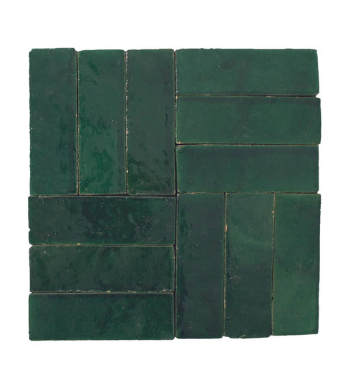 Medina Moss Green Zellige Rectangle