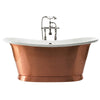 Brushed Copper / White Enamel / With Overflow Bathroom Ranges Babylon Bath 1700 thumbnail