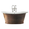 Brushed Copper / White Enamel / With Overflow Bathroom Ranges Babylon Bath 1700 thumbnail