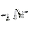 Black Curved Crystal Lever Basin Taps Bastide 3 Hole Basin Mixer thumbnail