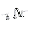 Black Curved Crystal Lever Basin Taps Bastide 3 Hole Basin Mixer thumbnail