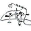 Black Curved Crystal Lever Bathroom Ranges Bastide Bath Mounted Bath and Shower Mixer thumbnail
