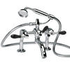 Black Curved Crystal Lever Bathroom Ranges Bastide Bath Mounted Bath and Shower Mixer thumbnail